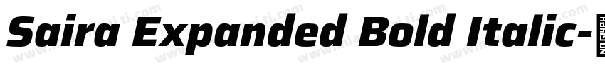 Saira Expanded Bold Italic字体转换